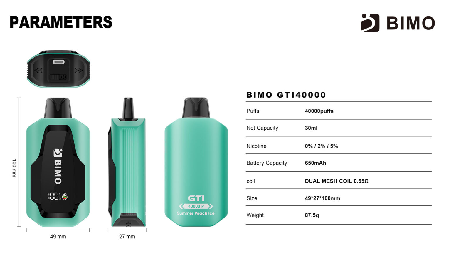 BIMO GTI 40000 Puffs - Bimovape International